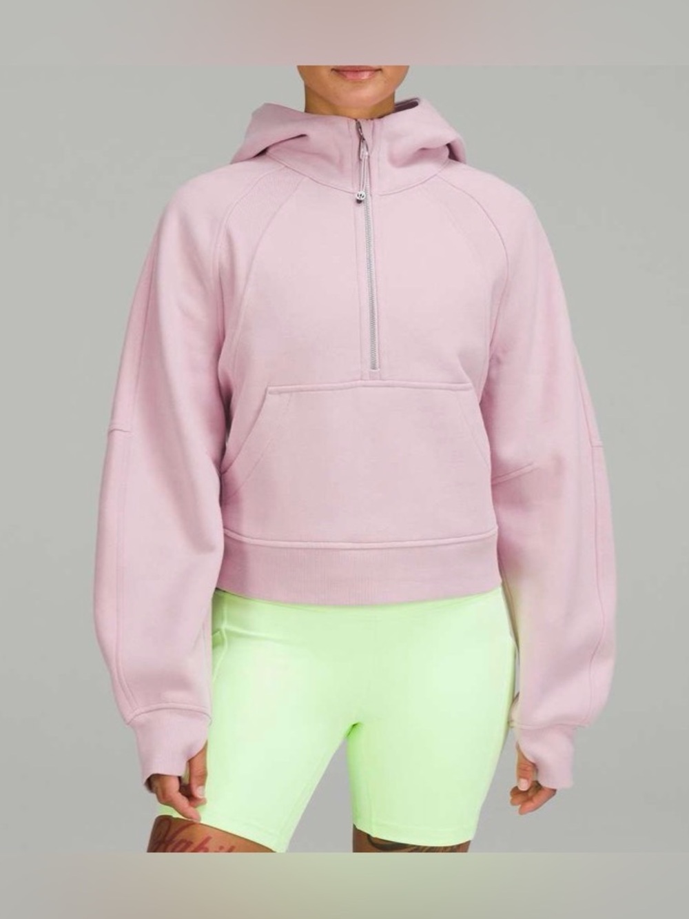 NWOT New Lululemon Scuba Oversized Half-Zip Hoodie Pink Peony
